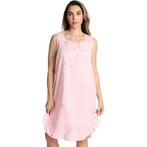 Dreamcrest Sleeveless Seersucker Gowns 6512-PNK-S