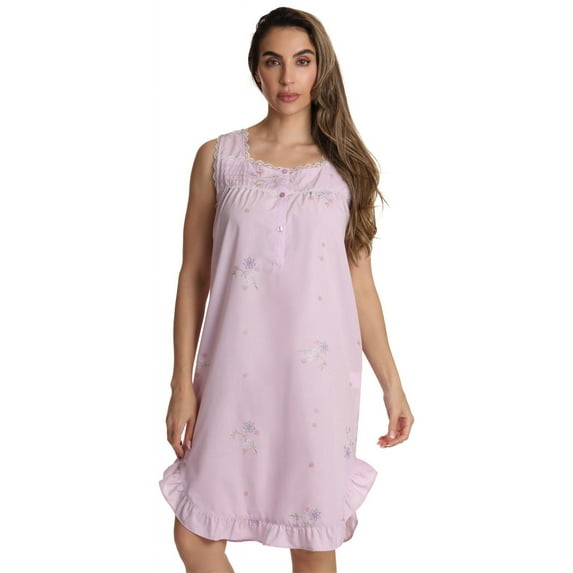 Dreamcrest Sleeveless Seersucker Gowns 6512-PUR-2X