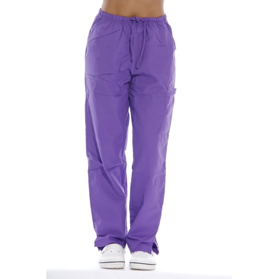 Dreamcrest Ultra Soft Women's Scrub Pants / Medical Scrubs / Nursing Uniforms (New Purple, Small)