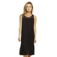 thumbnail image 1 of Dreamcrest Women's Silky Soft Nightgown - Elegant Crochet Trim Sleep Dress for Comfortable Nights (Black, Small), 1 of 3