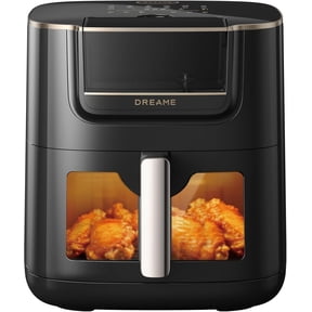 Dreame No flip & Steam Air Fryer, Dual-Source Cyclonic Heat, SmartSteam Technology, Nano-Ceramic Coating, 7 qt Capacity, 12 Preset Modes, Black