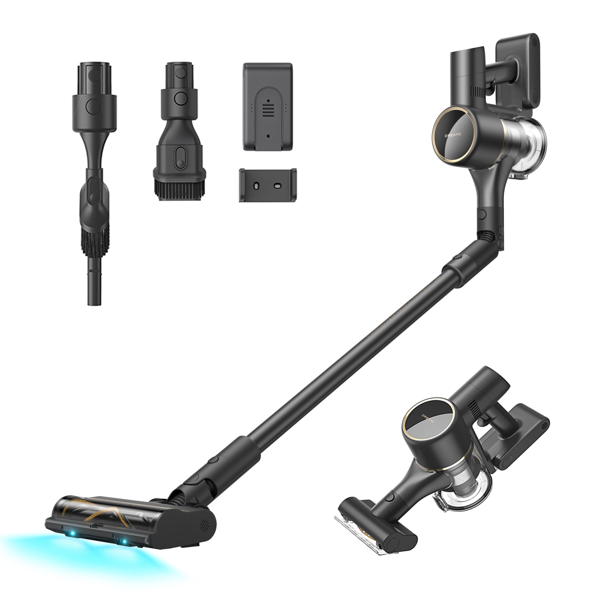 Dreame CleanX W15 Cordless Stick Vacuum, 150AW Strong Suction, Celeste LED Illumination, Anti-Tangle, Hard Floor & Carpet Cleaning, 90 Min Battery Life, LED Screen, 3.75 lb, Versatile Attachments
