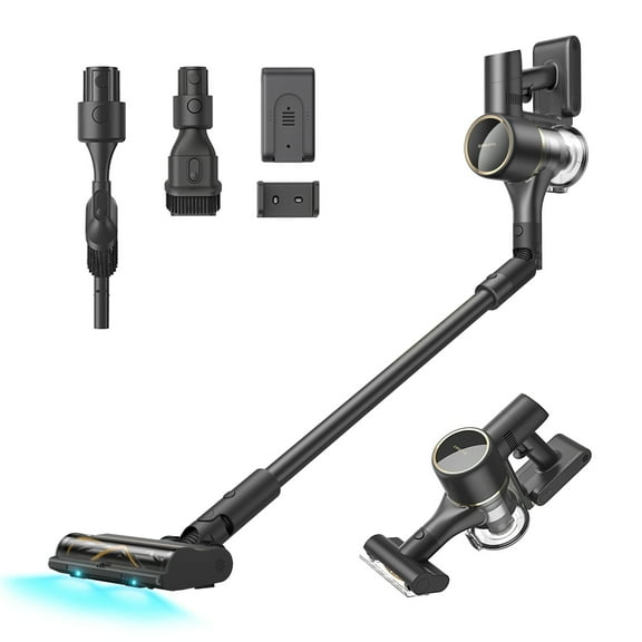 Dreame CleanX W15 Cordless Stick Vacuum, 150AW Strong Suction, Celeste LED Illumination, Anti-Tangle, Hard Floor & Carpet Cleaning, 90 Min Battery Life, LED Screen, 3.75 lb, Versatile Attachments