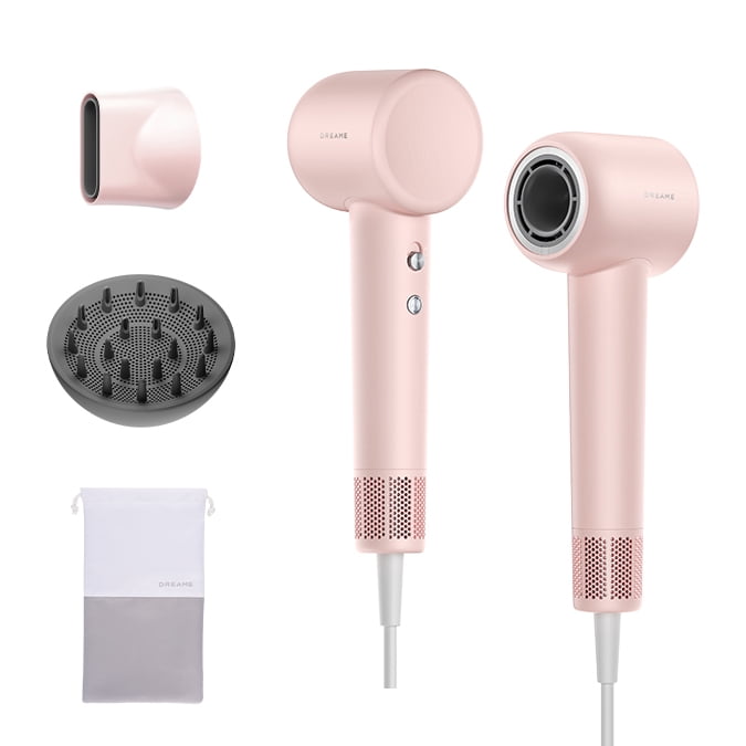 Dreame Gleam Hair Dryer, Portable Blow Dryer, Lightweight, 200M Negative Ions for Frizz-Free Shine, Low Noise, Intelligent Temperature Control, 4 Temp Settings, Compact & Ergonomic Design