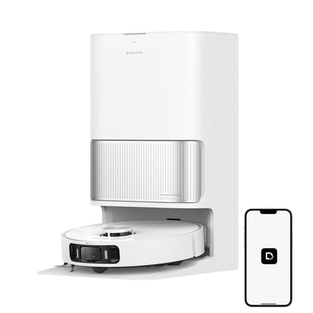 Dreame GoVac 500 Robot Vacuum and Mop, 19000Pa Suction, Tangle-Free, Remote Pet Monitoring, 167°F Water Self Clean, MopExtend Tech for Edge Cleaning, Smart Obstacle Avoidance, White
