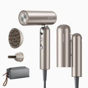 Dreame Pocket Pro Hair Dryer, Dual Voltage Travel Blow Dryer with Diffuser, 1300W Professional HighSpeed Ionic Hair Blower, Fast Drying, Low Noise, Lightweight,