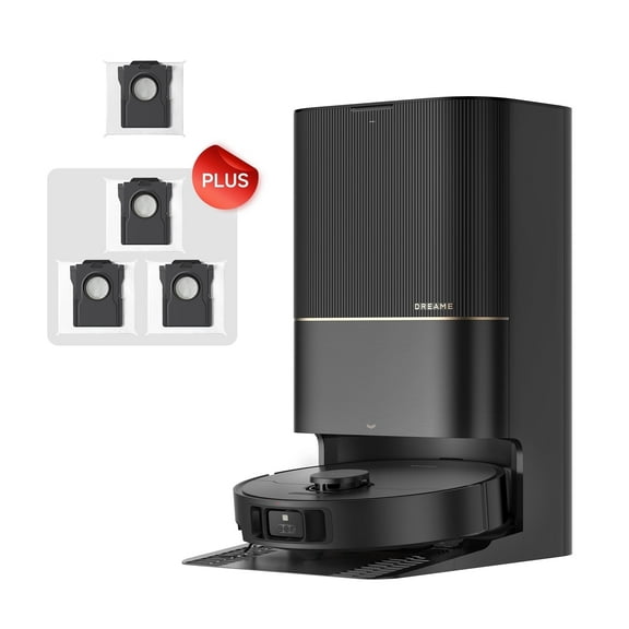 Dreame X40 Ultra Cleaning Bundle, Robot Vacuum and Mop, Removable & Liftable Mop, 12KPa Suction, Mop Extend, 158°F Hot Water Mop & Washboard Self Cleaning, Auto-Empty, Auto Refill, liftable Brushes