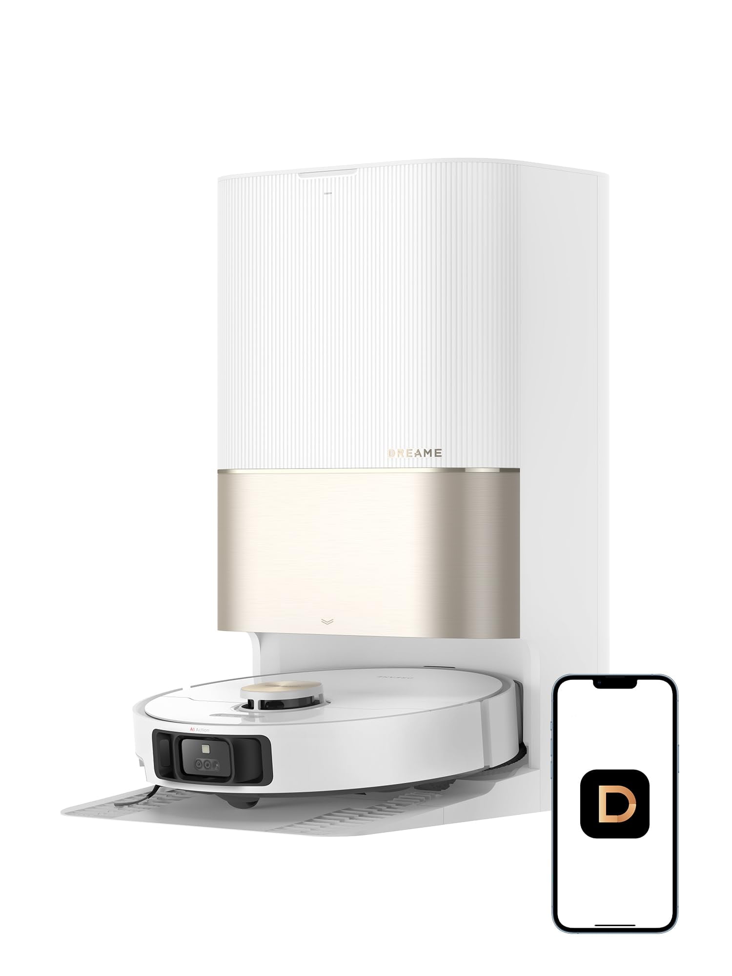 Dreame X40 Ultra Robot Vacuum, Removable & Liftable Mop, 12000Pa Suction, 158°F Mop Self Cleaning