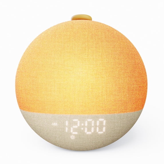 Dreamegg Sound Machine, Wood Grain Sunrise Alarm Clock With White Noise Machine, 29 Sleep Sounds, Wake Up Light Alarm Clock for Adults