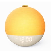Dreamegg Sound Machine, Wood Grain Sunrise Alarm Clock With White Noise Machine, 29 Sleep Sounds, Wake Up Light Alarm Clock for Adults