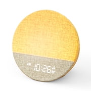 Dreamegg Sunrise Alarm Clock, White Noise Sound Machine with 29 Soothing Sounds, 10 NightLights,Wake Up Light Alarm Clock, Wooden