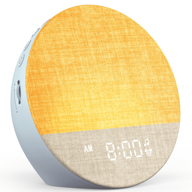 Dreamegg Sunrise Alarm Clock with Sound Machine for Sleep, White Noise Machine with Wake Up Light for Bedrooms,Blue