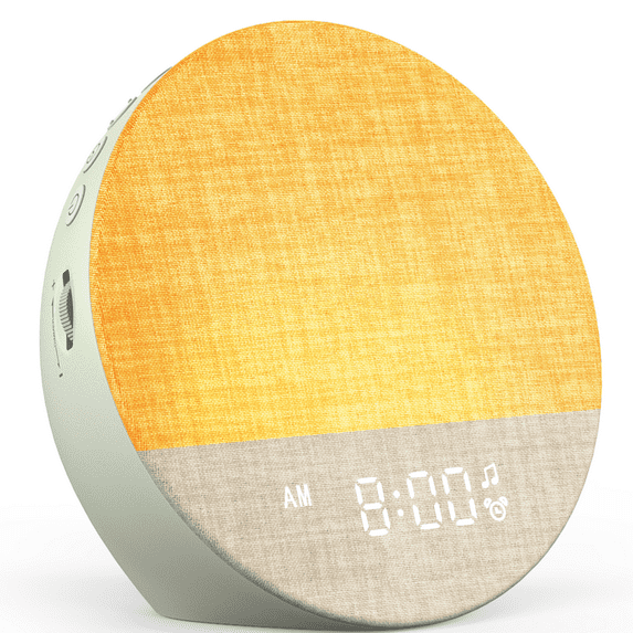 Dreamegg Sunrise Alarm Clock with Sound Machine for Sleep, White Noise Machine with Wake Up Light for Bedrooms,Green