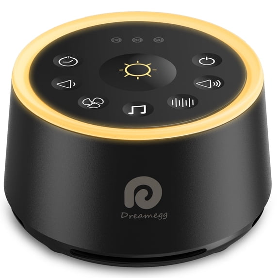 Dreamegg White Noise Machine with 24 Sounds & Night Light, Timer or Continuous Use, for Home, Nursery, Office