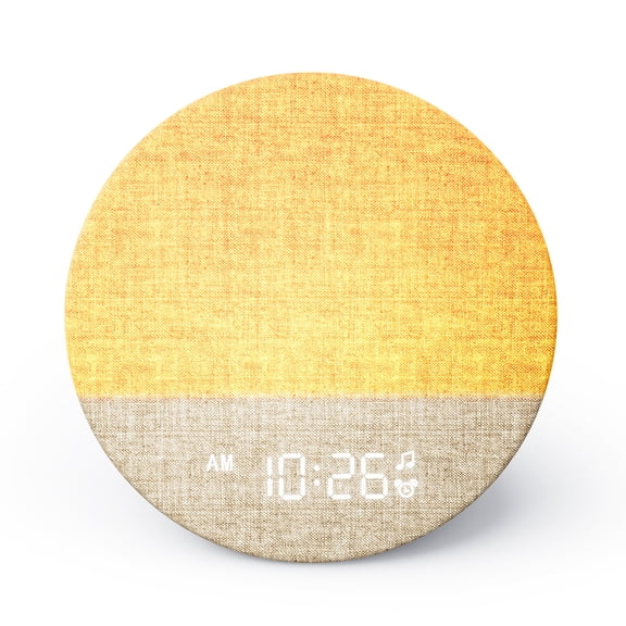 Dreamegg White Noise Sound Machine for Adult Sleep Sunrise Wake Up Alarm, 29 Soothing Sounds Therapy, Wooden