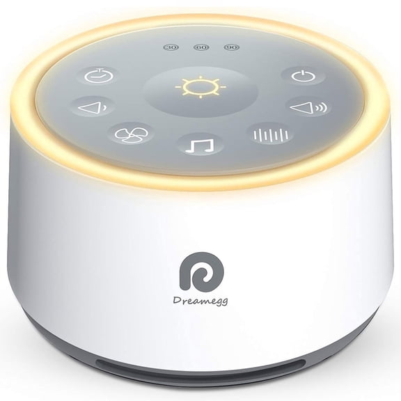 Dreamegg White Noise Sound Machine for Baby Adult Sleep with Night Light for Kids Bedroom