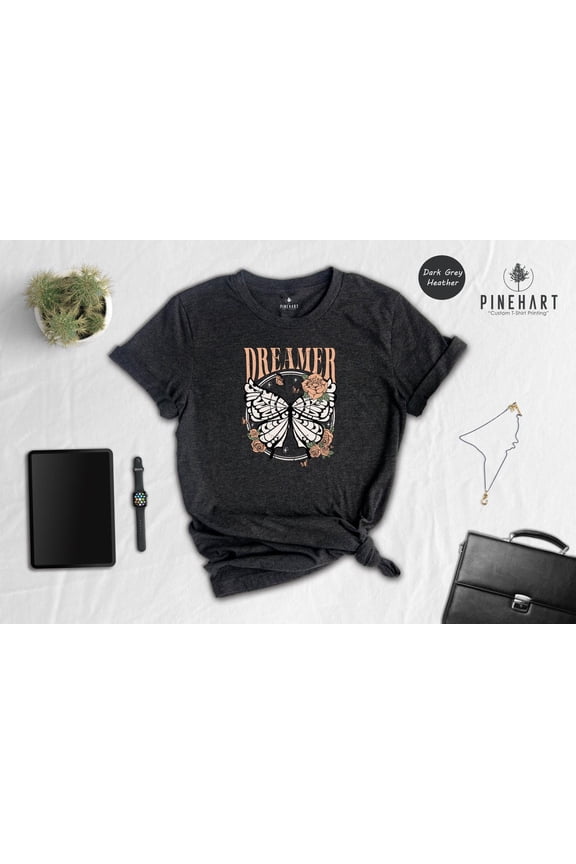 Dreamer Butterfly T-Shirt: Retro Graphic Tee, Boho 90S Style SWEATSHIRT All Size S-5XL