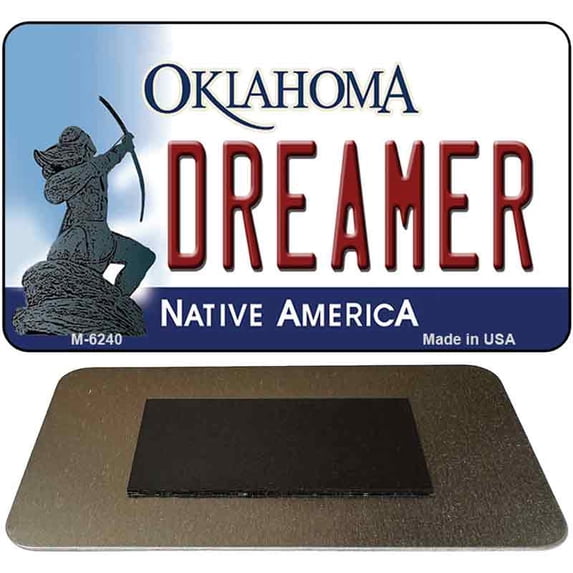 Dreamer Oklahoma State License Plate Tag Novelty Magnet M-6240 3.5" x 2" Magnet (M)