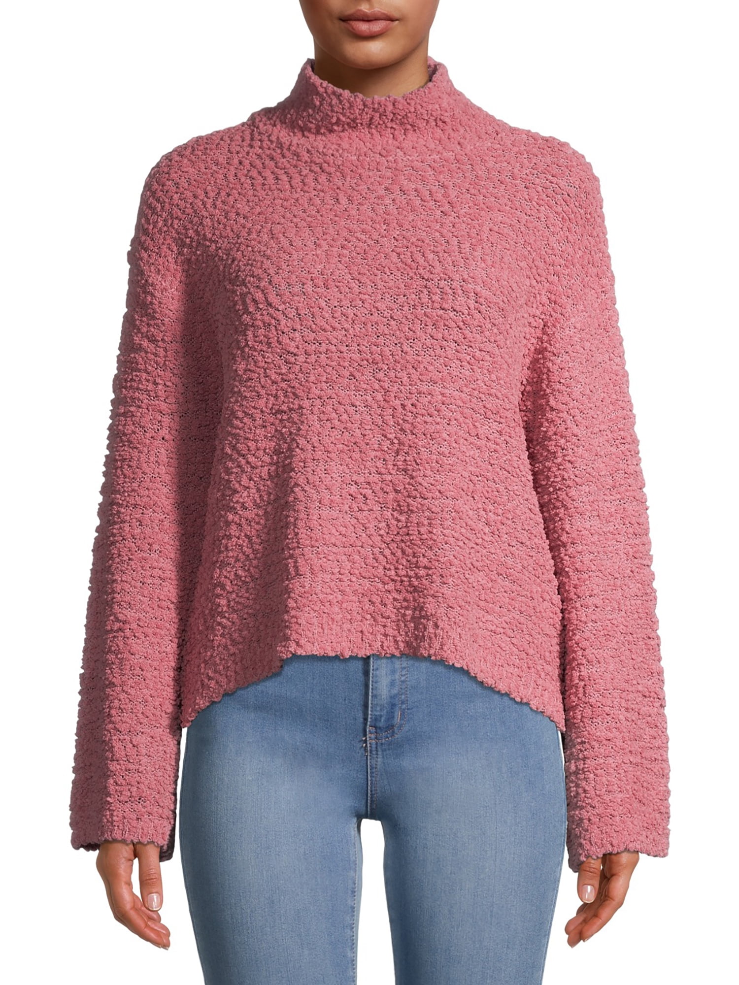 Lightweight mock deals neck sweater