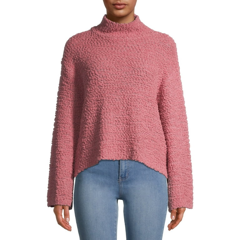 Dreamers by Debut Women s Lightweight Mock Neck Sweater Walmart