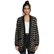Dreamers by Debut Women's Open Front Rainbow Cardigan Sweater, Midweight
