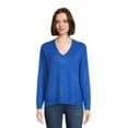 thumbnail image 1 of Dreamers by Debut Women’s Oversized V-Neck Sweater with Long Sleeves, Midweight, Sizes XS-XL, 1 of 5