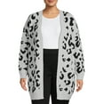thumbnail image 1 of Dreamers by Debut Women's Plus Size Leopard Print Cardigan, 1 of 5