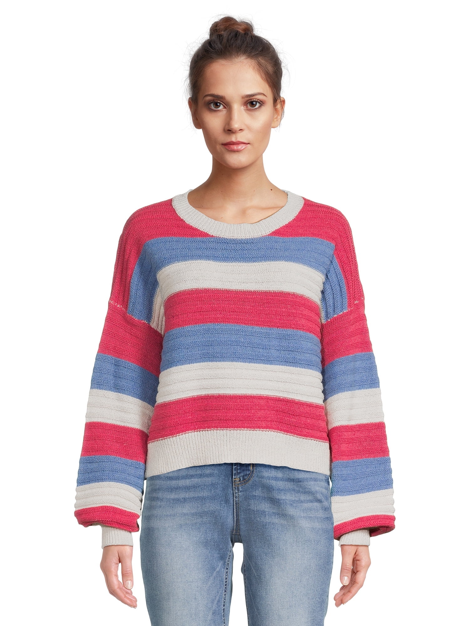 Dreamers by Debut Womens Rainbow Pullover Long Sleeve Sweater - Walmart.com