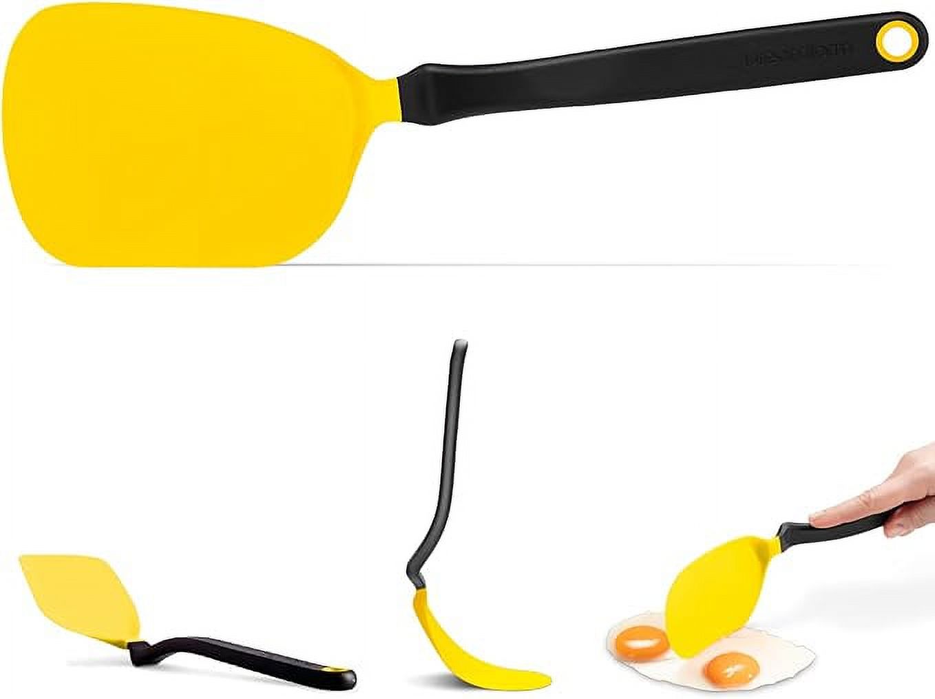 Dreamfarm Chopula, Super Flexible Chopping Sit Up Spatula Safe for NonStick Pans, Yellow
