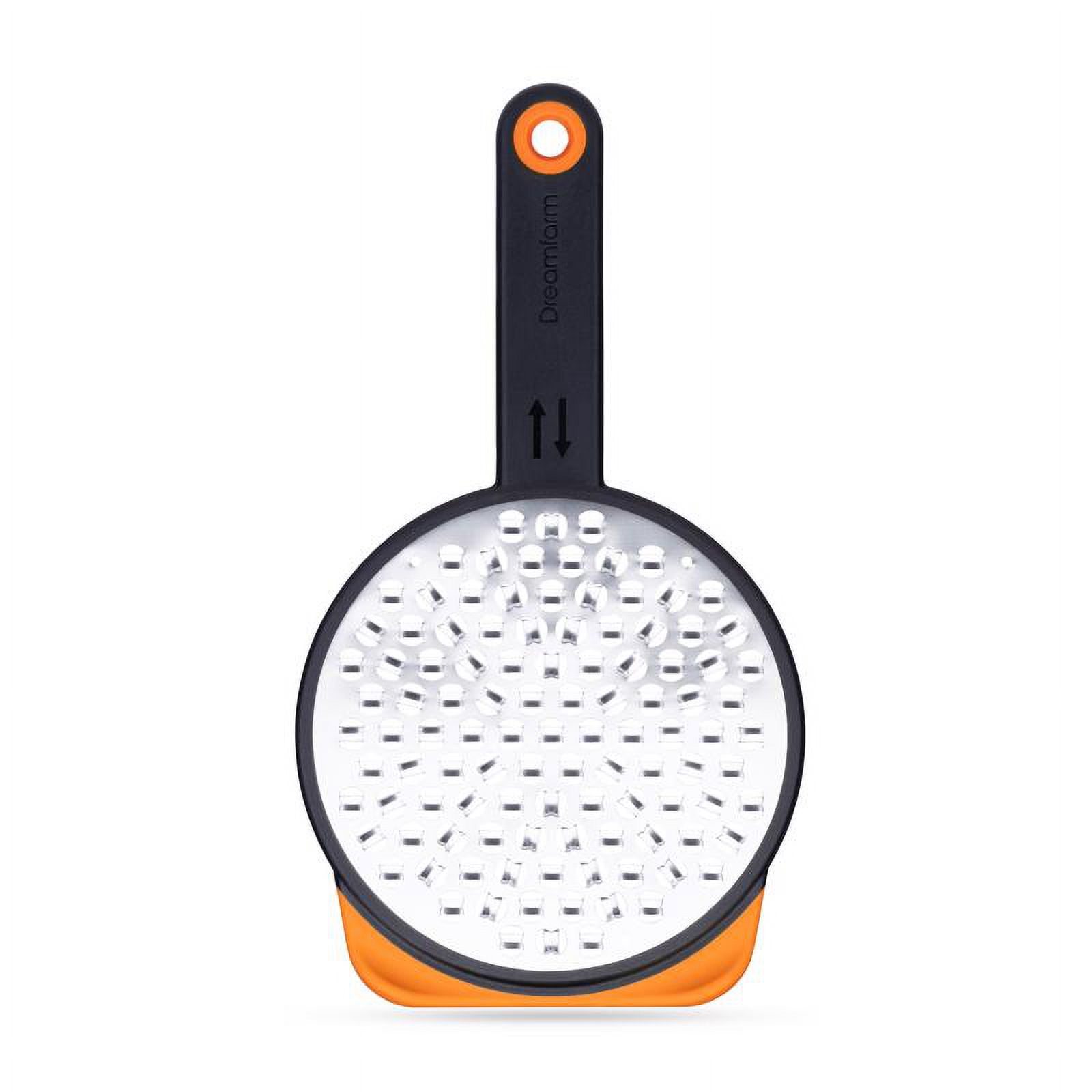 Dreamfarm Two-Sided Coarse Orange Speed Grater with Non-Slip Foot
