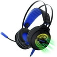thumbnail image 1 of Xbox Accessory:  Wired Headset - DreamGear GRX-500 Game Headset RGB LED - Black:  Compatible with PC, Switch, PS5, Xbox X|S & Blue, 1 of 8