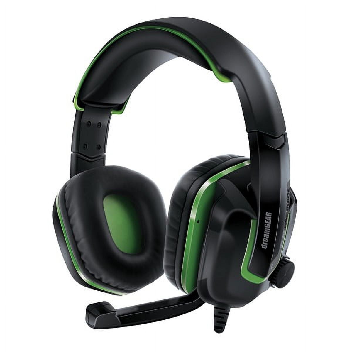 onn Xbox Wired Video Game Headset with 3.5mm Connector, Flip-to-Mute Mic,  Cooling Gel Earpads and 50mm Speakers - Black and Green 