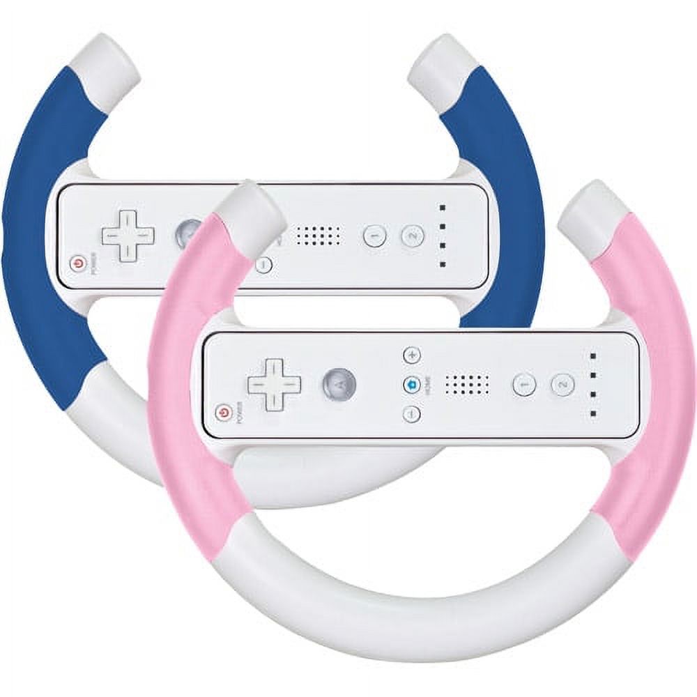 Dreamgear Wii Turbo Wheel Twin Pack, Blue/Pink - image 1 of 2