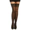thumbnail image 1 of Dreamgirl Laced Stay-up Sheer Thigh High, 1 of 6