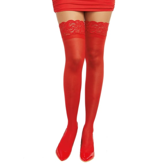 Dreamgirl Laced Stay-up Sheer Thigh High