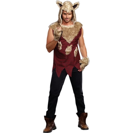 Adults Men's Little Red Fairytale Big Bad Wolf Costume Size Large 42-44