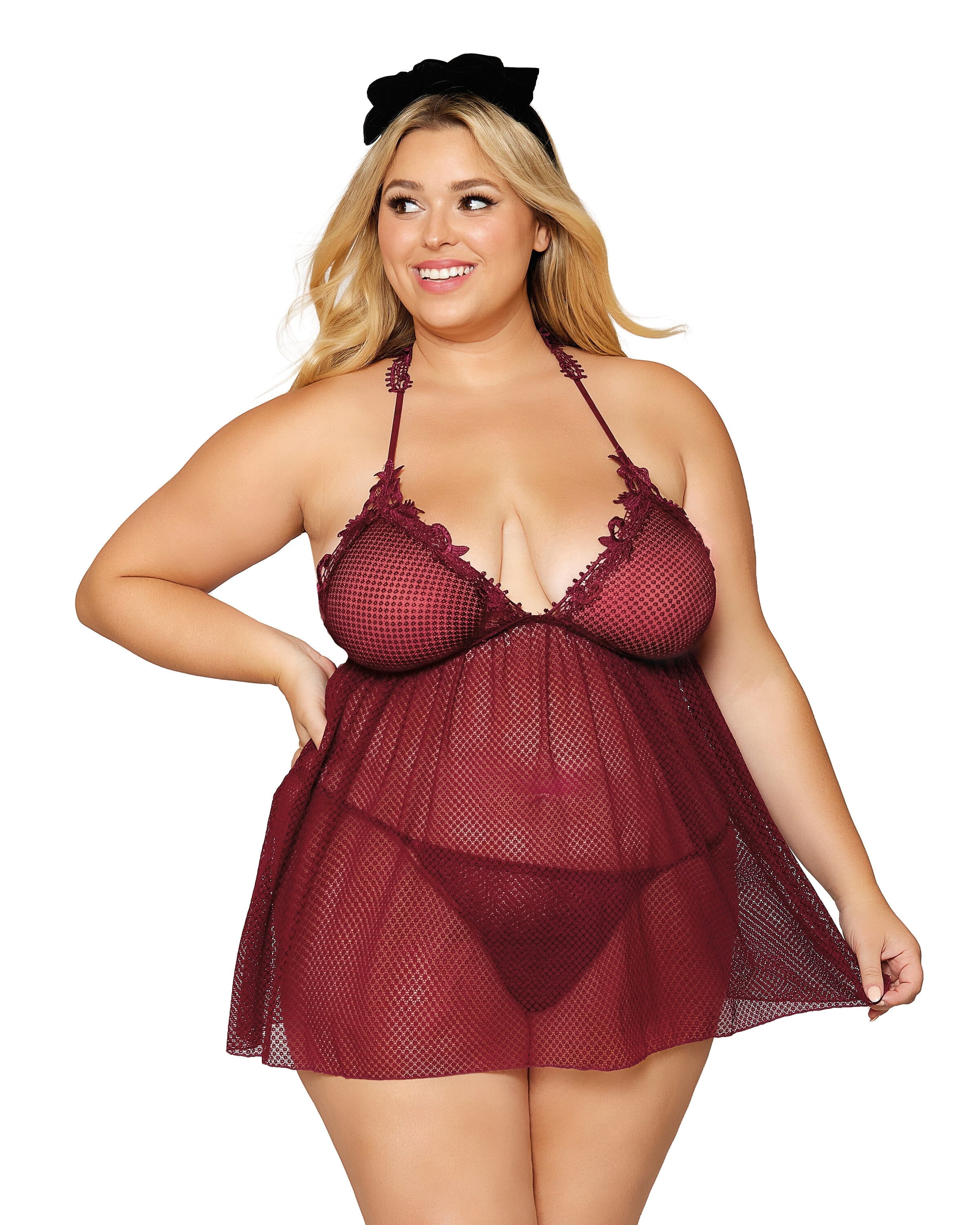 Gala Rose Embroidery Babydoll and G-string main image 1