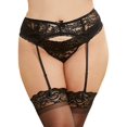 thumbnail image 1 of Dreamgirl Plus Size Stretch Lace Garter Belt, 1 of 5