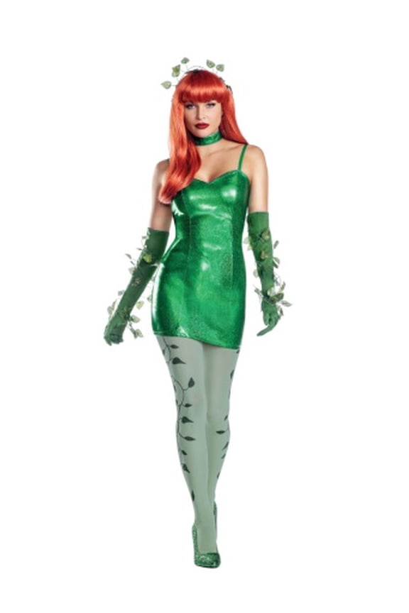 Poison Oak Bodycon Dress with Stretch Backside Women’s Costume – Sexy Nature-Inspired Outfit