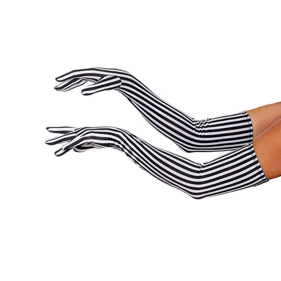 Dreamgirl Striped Gloves