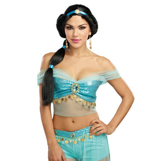 Aladdin Jasmine Princess Costume Fancy Dress Up Carnivals Halloween Party  Outfits_ha_jl