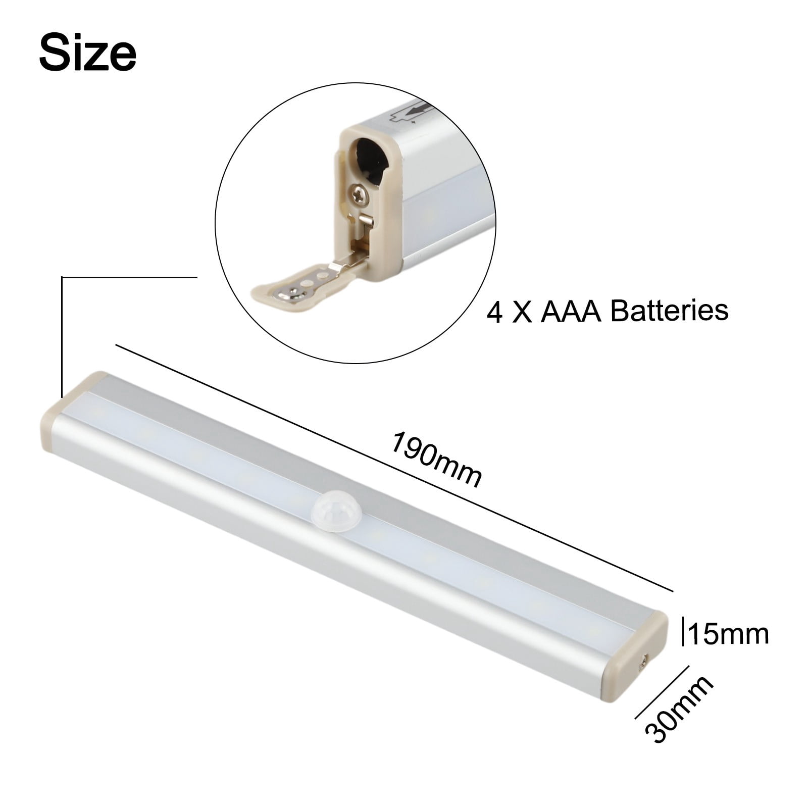 Dreamhall 10 Led Wireless Battery/Usb Powered Pir Motion Sensor Closet ...