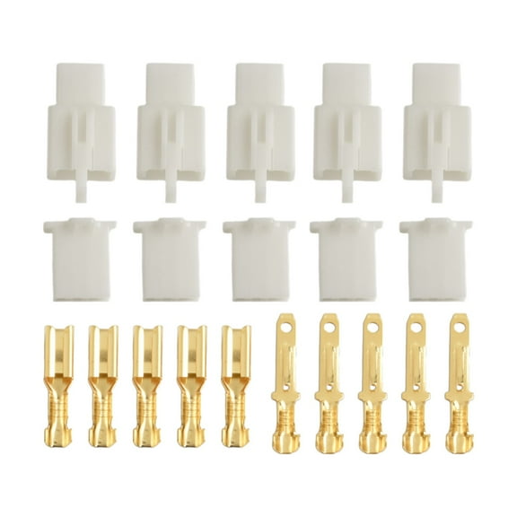 Dreamhall 10 Sets of 2.8Mm Motorcycle Male and Female Terminal Car Connector 2/3/4/6/9Pin Wire Connectors Terminal Blocks Wire,3pin