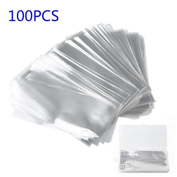 Dreamhall 100 Pcs Clear Paper Money Holder with Storage Case, Bill Protector Slab Holder, Album Banknotes Currency Collection Sleeves Protector Bag Clear