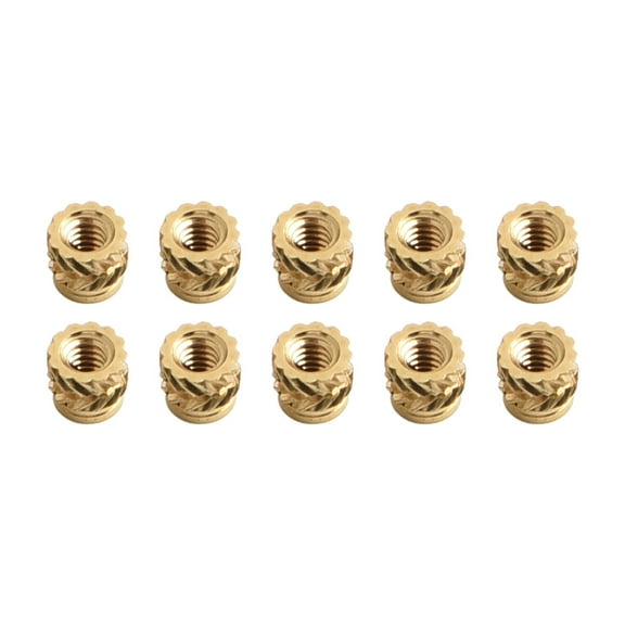 Dreamhall 10Pcs Threaded Brass inserts Metal Heat Set M2-M6 Screw inserts for 3D Printing Threaded insert Brass for Reliable Performance,M2x3x3.5(IdxLxOd)