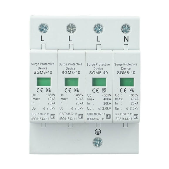Dreamhall 20Ka Surge Protector Surge Arrester for Electrical Systems Longer Service Life Modular Design for 36Mm Guide Rail