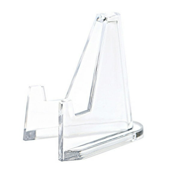 Dreamhall 20Pcs Plastic Easel Stands Clear Mini Coin Display Easel Holder, 1.4 inch Tall Clear