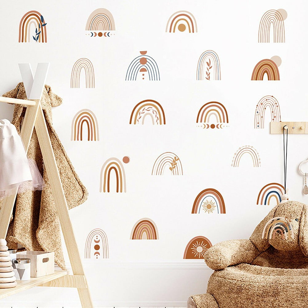 Dreamhall 21Pcs/set Boho Rainbow Peel and Stick Wall Decals for Girls ...