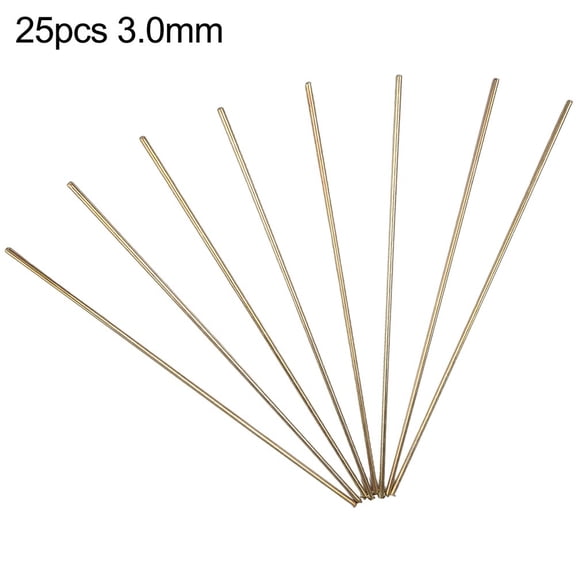 Dreamhall 25Pcs Brazing Rods Brass Solder Welding Rod for Oxyacetylene Gas Welding 250Mm,3.0mm