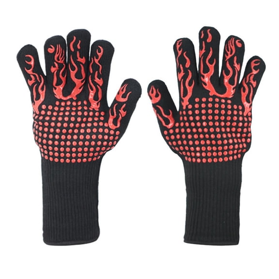 Dreamhall 800°C insulated Gloves:Prefect for Grilling, Baking, Cooking and Even Welding,Red